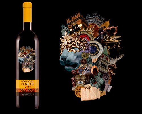 wine label art novello