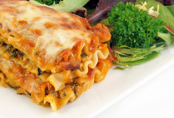 Lasagna With Salad