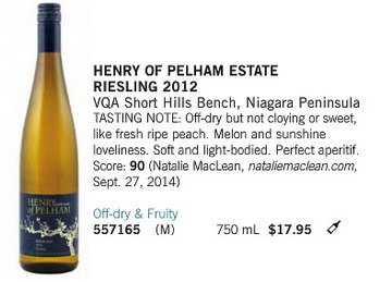 Henry of Pelham Riesling