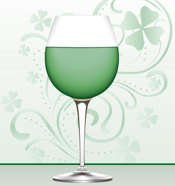 st patrick green wine illustration B