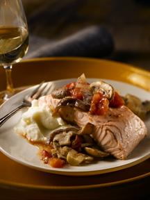 Provencal Poached Salmon Dinner