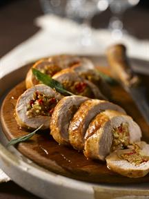 Savory Mushroom Stuffed Pork Tenderloin