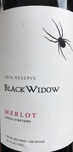 Black Widow Winery Single Vineyard Merlot 2016