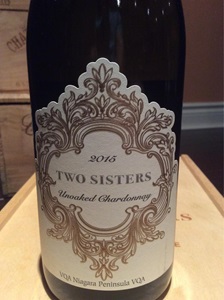 Two Sisters Vineyards Unoaked Chardonnay 2015