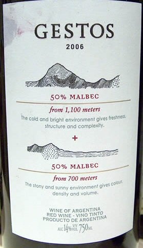 Wine Flichman Natalie Malbec Finca MacLean Review: Expert 2009 Gestos