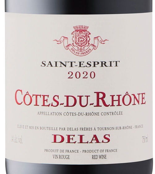 Côtes du Rhône Saint Esprit rouge 2021 - Delas Frères