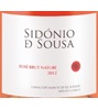 Sidonio De Sousa Brut Nature Rosé Sparkling Wine 2012